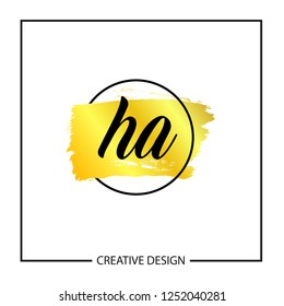 Initial Letter HA Logo Template Design