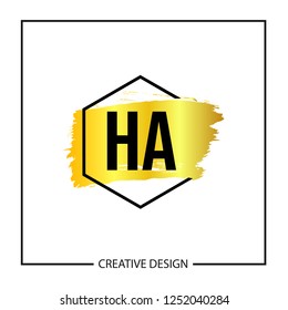 Initial Letter HA Logo Template Design