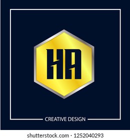Initial Letter HA Logo Template Design