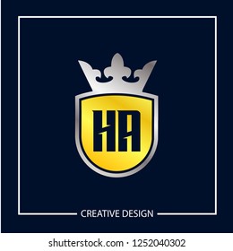 Initial Letter HA Logo Template Design