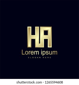 Initial Letter HA Logo Template Vector Design