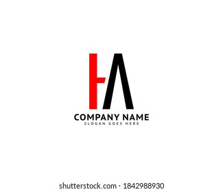 Initial Letter HA Logo Template Design