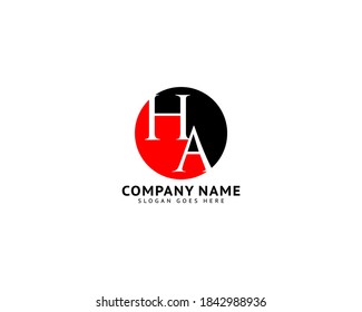 Initial Letter HA Logo Template Design