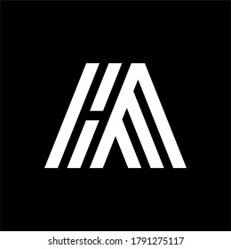 initial letter ha logo type