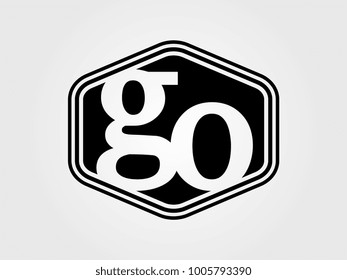 Initial letter ha lowercase logo minimalist black
