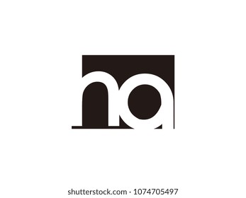Initial letter ha lowercase logo black and white