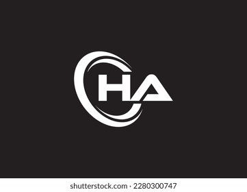 Initial Letter HA Template Logo Design