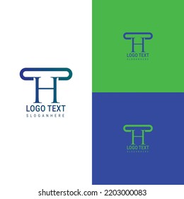 Leyenda inicial logotipo de corte martillo Vector