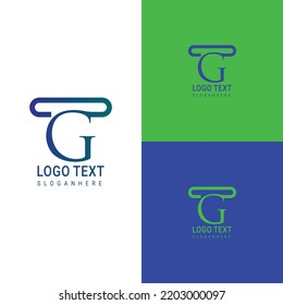 Initial letter hammer court bundle logo Vector