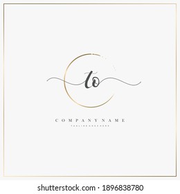 TO Initial Letter handwriting logo hand drawn template vector, logo for beauty, cosmetics, wedding, fashion and business