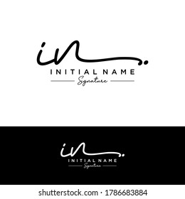 IN Initial letter handwriting and signature logo.