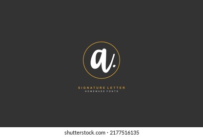 A Initial letter handwriting and  signature logo. A concept with template element.