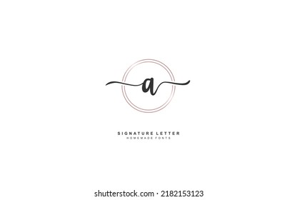 A Initial letter handwriting and  signature logo. A concept with template element.