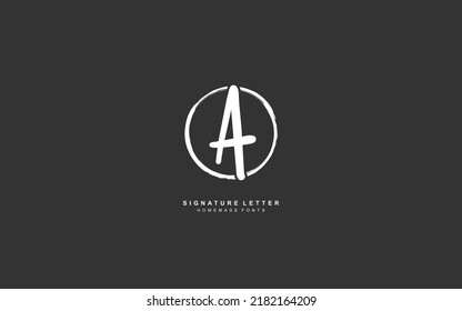 A Initial letter handwriting and  signature logo. A concept with template element.