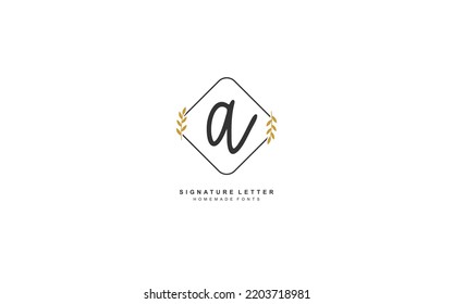 A Initial letter handwriting and  signature logo. A concept with template element.