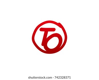 The initial letter TO handwritten logo