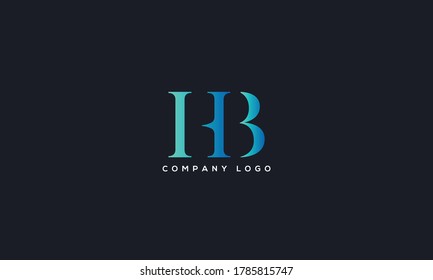 Initial Letter HB oder BH Logo Design Vektorvorlage. Vektorgrafik des kreativen abstrakten HB-Logo-Designs