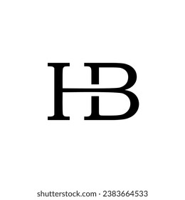 Initial Letter HB Logo Design Vector