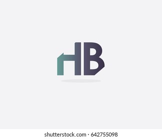 Initial Letter HB logo design