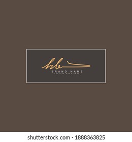 
Initial Letter HB Logo - Handwritten Signature Logo