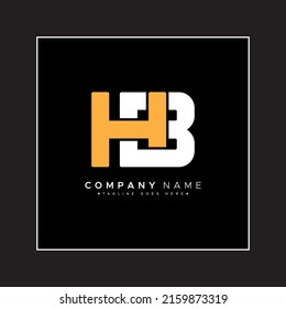 Logotipo de letra inicial HB - Logotipo de alfabeto simple