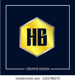 Initial Letter HB Logo Template Design