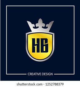 Initial Letter HB Logo Template Design