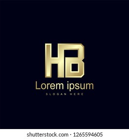 Initial Letter HB Logo Template Vector Design