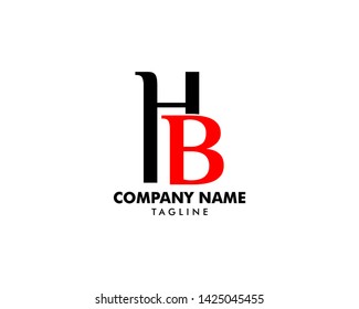 Initial Letter HB Logo Template Design