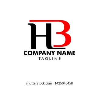 Initial Letter HB Logo Template Design
