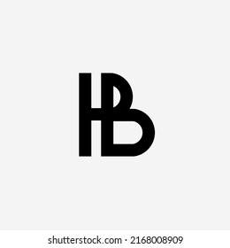 Initial Letter Hb Monogram Logo Concept Stock Vector (Royalty Free ...