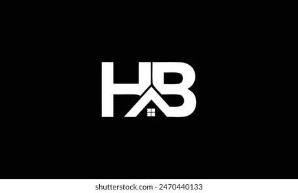 Initial letter HB real estate logo design