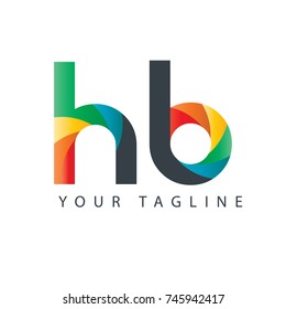 Initial Letter HB Rounded Design Logo