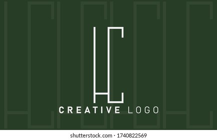 Initial letter HC CH H C minimalist art logo vector
