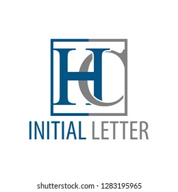 Initial letter HC CH logo concept design. Symbol graphic template element vector
