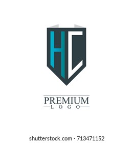 Initial Letter HC Company Design Logo Template