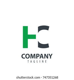 Initial Letter HC Design Logo