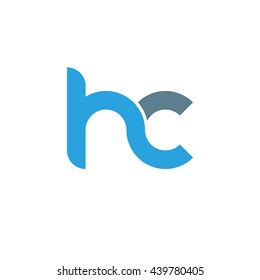 initial letter hc linked round lowercase logo blue