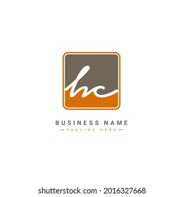 Logotipo de letra inicial HC - Logotipo de firma mínima
