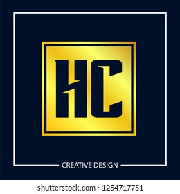 Initial Letter HC Logo Template Design