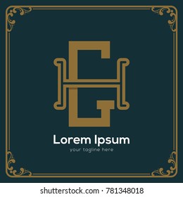 Initial letter HC logotype company name. Vector for company name.