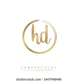Initial letter HD beautiful handwriting logo vector template