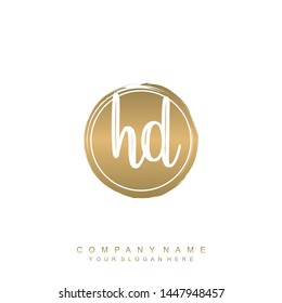 Initial letter HD beautiful handwriting logo vector template