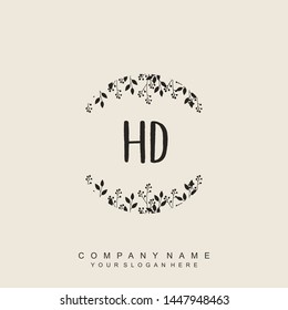 Initial letter HD beautiful handwriting logo vector template