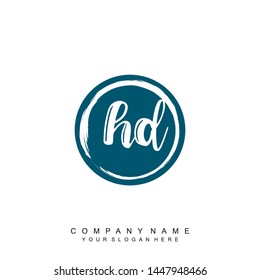 Initial letter HD beautiful handwriting logo vector template