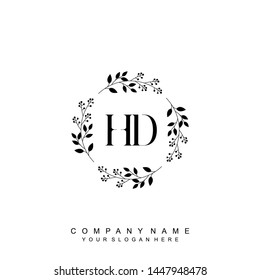 Initial letter HD beautiful handwriting logo vector template