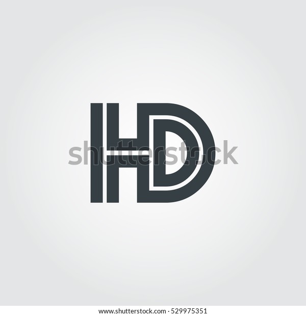 Initial Letter Hd Linked Design Logo Stock Vector (Royalty Free) 529975351