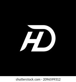 Design der HD-Logo-Vorlage mit Anfangsbuchstaben