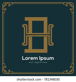 Initial letter HD logotype company name. Vector for company name.