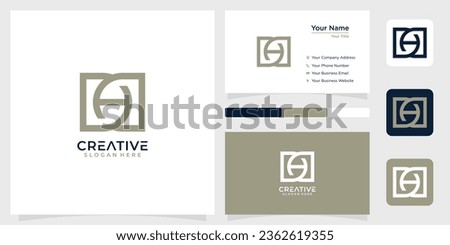 Initial letter HD monochrome monogram ine logo design creative simple and business card Imagine de stoc © 